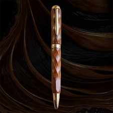 WANCHER Dream Ballpoint Pen Jinfu Openwork Lacquer Wooden Ebony Japan New picture
