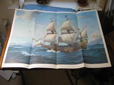 VINTAGE MAYFLOWER II PRINT National Geographic Supplement November 1957 picture