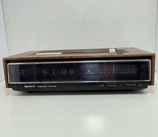Sony Digimatic Litetime TFM-C770W Digital Clock Radio Wood Grain **WORKS READ** picture