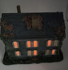 Bradford Exchange Hawthorne Village Lizzie Borden House Most Haunted COA Lighted picture