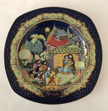 Bjorn Wiinblad Christmas Plate Rosenthal 2001 SILENT NIGHT HOLY NIGHT Germany 8” picture