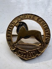 1924 British Empire Exhibition Brass Pin Badge By R. Gaunt Wembley Lion picture