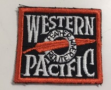 Vintage Western Pacific Railroad Patch Feather River Route Gauze Back 1950s 1960 picture