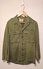 VTG 1972 Dutch Army Field Jacket Olive Green Cotton Striped Estimated Size Large picture