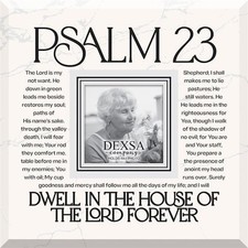 Dexsa 47037X Glass Photo Frame - Psalm 23 - 12x10