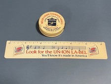 Antique Boot Shoe Union Adverting Sewing Tape Measure ILGWU Ladies Garment Ruler picture