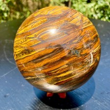 4.6LB Natural Rare Tiger Eye Crystal Ball Sphere Healing Gemstone Minerals picture