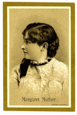 Vintage Card c1880s Margaret Mather Pretty Woman Fancy Dress P1 picture