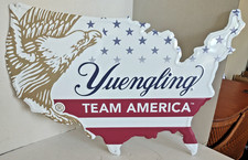Yuengling Team America Embossed Metal Tin Sign United States Outline 23
