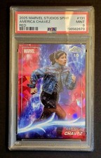 2025 Topps Chrome Marvel Studios PSA 9 ALPHA 1/5 America Chavez Red Sapphire picture