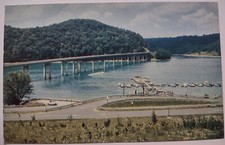 Vintage Youghiogheny Reservoir Bridge Pennsylvania Chrome Postcard picture