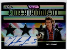 2025 LEAF VIVID FOOTBALL ENTERTAINMENT BLACK AUTO #VE-MG1 MEL GIBSON (1/1) picture