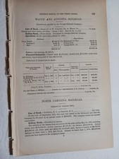 1875 Train Report MACON & AUGUSTA RAILROAD Camak Georgia John P King picture