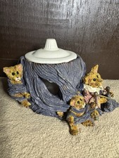 Boyd’s Bears Figurine, Knitting Mother With Children, Preowned With Votives picture