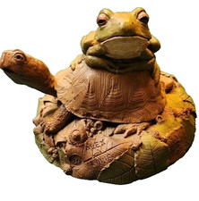Vintage Tim Wolfe Cairn Studio 1992 Alex & Louie Turtle & Frog Figurine USA picture