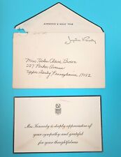 Rare Original John F Kennedy Assassination Sympathy Card from Jacqueline Kennedy picture