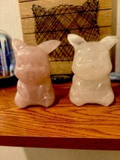 MSG For Way Cheaper Deals Crystal Carving Pikachus/Rose Quarts& Clear Quarts picture