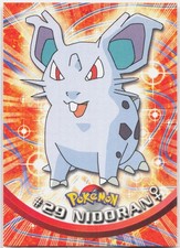 1999 Pokemon Topps Nidoran F #29 Blue Logo Card NM picture