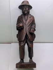 Vintage Hand Carved Wood Gentleman Figure 16