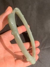 Huge Rare Chinese Natural Jade *4Cicadas* Bangle Bracelet 97mm(inner diameter) picture