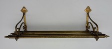 Vintage Old Brass Pullman Train Luggage Rack Wall Mount Shelf 19” x  7” x 5” picture