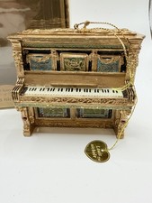Victorian Christmas Louis Nichole Piano Ornament 1999 Kurt Adler-Plays Music NEW picture