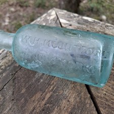 W. H. MOUNTFORT, NEW YORK Collodion Chemical Bottle, Pre-Civil War, c1857 picture