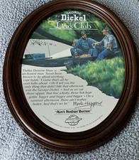 GEORGE DICKEL MERLE HAGGARD Liar’s Club Framed Bar Mirror Sign 15x19 Whiskey VTG picture