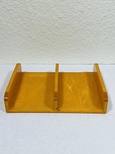 Vintage Catalin Bakelite Marbleized Butterscotch Poker Card Holder 128 Grams picture