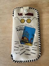 Vintage Las Vegas “Cheaters” Casino Cards Soft Eyeglass Case Travel Souvenir picture