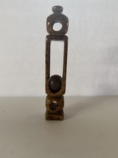 vintage hand-carved wooden folk art ball-in-cage whimsy sculpture picture