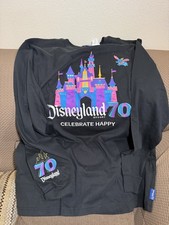 Disneyland 70th Anniversary Long Sleeve Tee Top Shirt L/Large Disney Castle NEW picture