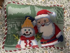 Mr Bingle And Santa Needlepoint Velvet Pillow Dillards Exclusive Small picture