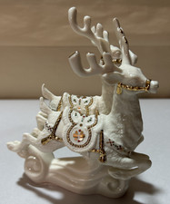 Lenox Dash Away All Donner and Blitzen Figurine with Repaired Antler picture