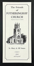 2002 Northamptonshire UK Friends Fotheringhay Church St Mary VTG Travel Brochure picture