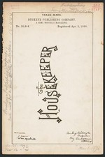Minneapolis MN 1889 Housekeeper Magazine Trademark Buckeye Publishing Company picture