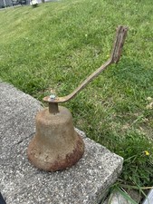 Vintage WWII US Navy Harvard Lock Company Cast Iron Ship Bell Side Crack picture