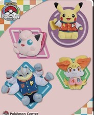 2025 Pokemon Anaheim World Fennekin Machamp Jigglypuff Pikachu Plush Set picture