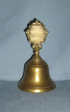 Vintage HAND BELL Brass Bronze Metal Clapper 4-inch China picture