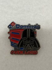 Vintage Domino's Pizza Enamel Hat Pin Star Wars Darth Vader Oven Lord picture