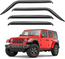 Window Visors Rain Guards for 2018-2026 Jeep Wrangler JL Unlimited & 2020-2026 J picture