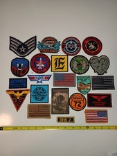 Mixed Lot 23ct Military ,USA American Flag Patches & Iron On , 5.11 , Top Gun picture