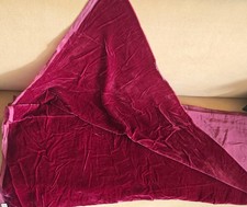 6 YARDS Antique Cranberry Red Burgundy Silk VELVET FABRIC 39