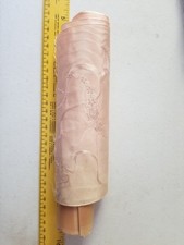 1940's Antique Old Pink Embroidered Silk Trim Ribbon Textiles Fabrics DEADSTOCK picture