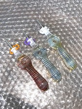 3 Pack Bundle Glass Smoking Pipe Tobacco Collector picture