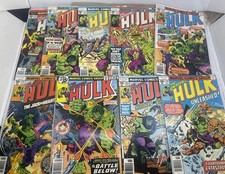 9 Vintage bronze age Marvel the Incredible Hulk Comics206-232 high-grades read picture