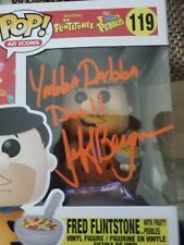 Funko Pop  Fred Flinstone with Fruity Pebbles #119 Signed  By Jeff Bergman COA picture