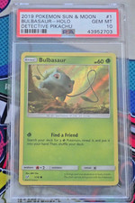 PSA 10 Bulbasaur 1/18 | Pokemon Detective Pikachu Sun Moon Holo Graded Card picture
