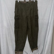 VTG 60s Swedish Military Wool Field Trousers M58 Cargo Pants Sz C50 Fits 30x29 picture