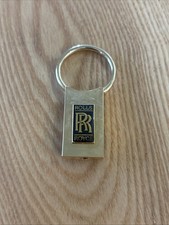 VINTAGE ROLLS ROYCE BRASS METAL KEYCHAIN KEY RING Grey Poupon 🔥🔥🔥 picture